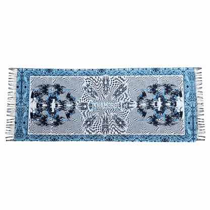 "Cinnamoroll's Revenge" - REVERSIBLE PASHMINA (White/Blue)