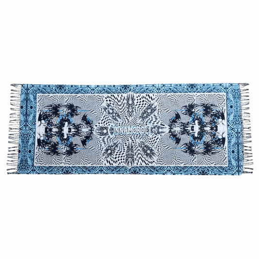 "Cinnamoroll's Revenge" - REVERSIBLE PASHMINA (White/Blue)
