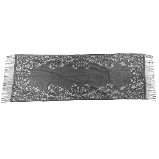 "Open Knit Paisley" - Reversible Pashmina