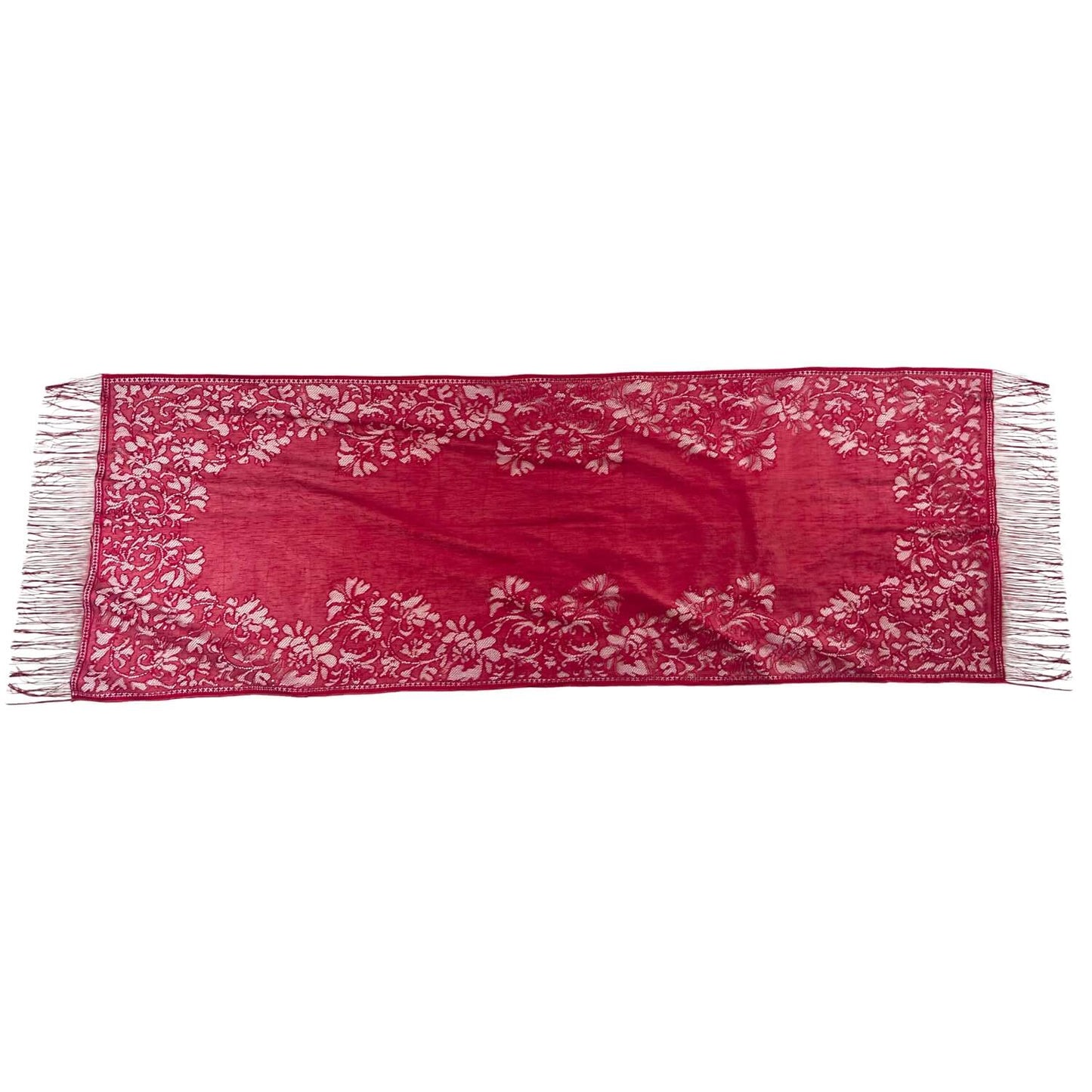 "Open Knit Paisley" - Reversible Pashmina