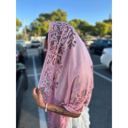 "Open Knit Paisley" - Reversible Pashmina