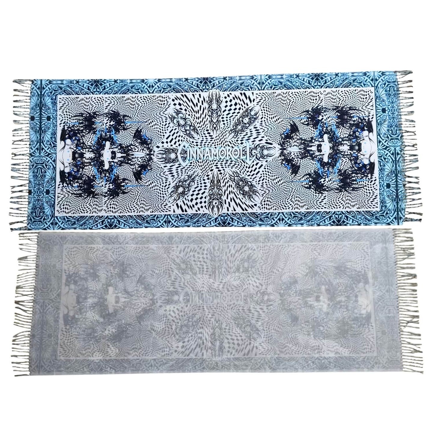 "Cinnamoroll's Revenge" - REVERSIBLE PASHMINA (White/Blue)