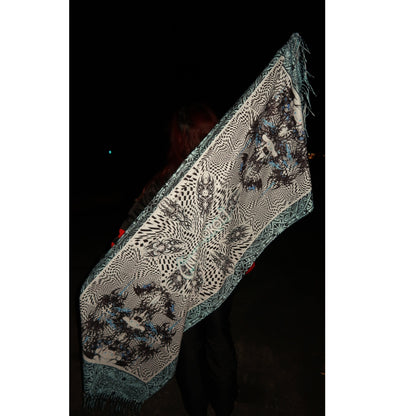 "Cinnamoroll's Revenge" - REVERSIBLE PASHMINA (White/Blue)