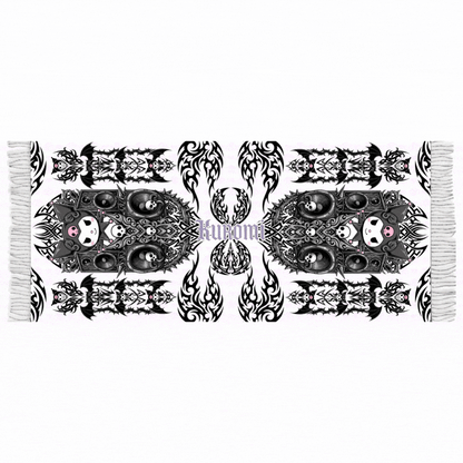 "Death by Kuromi" - REVERSIBLE PASHMINA (White/Black)