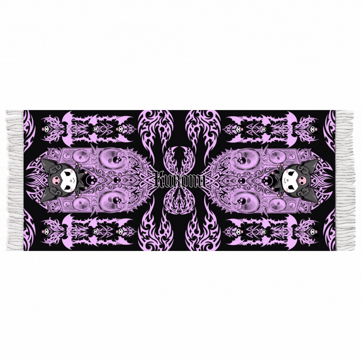 "Death by Kuromi" - REVERSIBLE PASHMINA (Black/Purple)