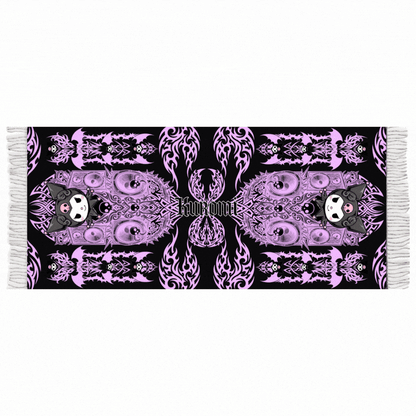 "Death by Kuromi" - REVERSIBLE PASHMINA (Black/Purple)